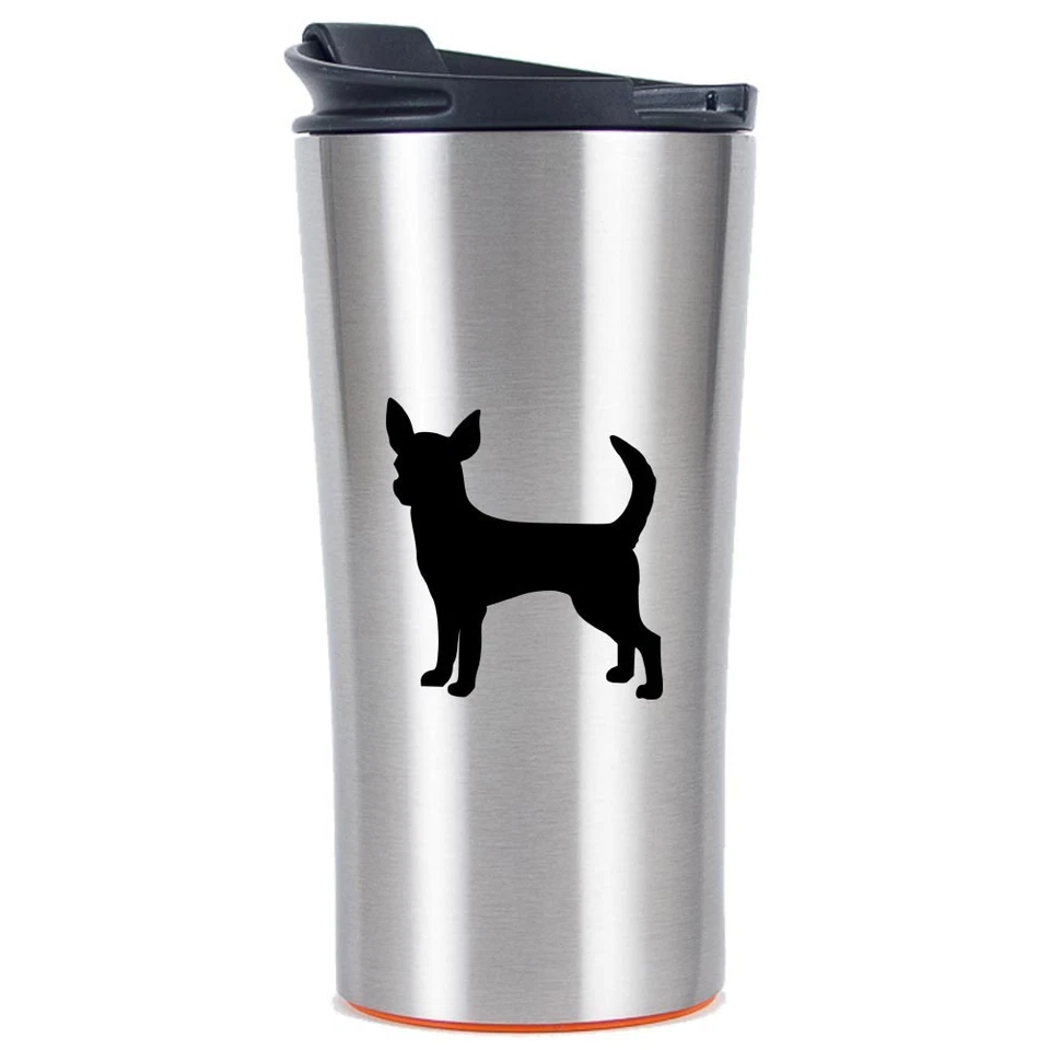 2x Black Chihuahua Dog for Macbook LaptopCar Window Wall Cup Vinyl Decal Sticker - Image 2 of 4