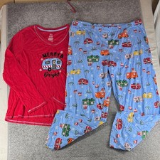 NWT Secret Treasures Pajama Set Camper Camping Merry Bright Womens XL