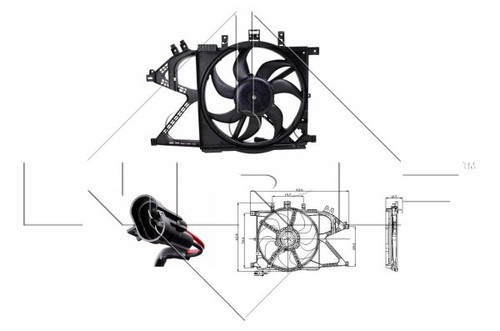 FAN RADIATOR 47012 FOR OPEL Z 10 XE 1.0L 3cyl CORSA C Z 12 XE 1.2LZ 14 XE 1.4L - Picture 2 of 9
