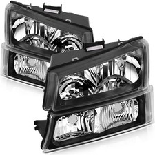 For 2003-2006 Chevrolet Silverado Black Housing Headlights Assemblybumper Lamps For 2003-2006 Chevrolet Silverado Black Housing Headlights Assemblybumper Lamps