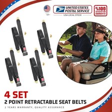 4 X 2point Adjustable Safety Black Seat Belt Lap For Auto Car Truck Suv Vehicle
