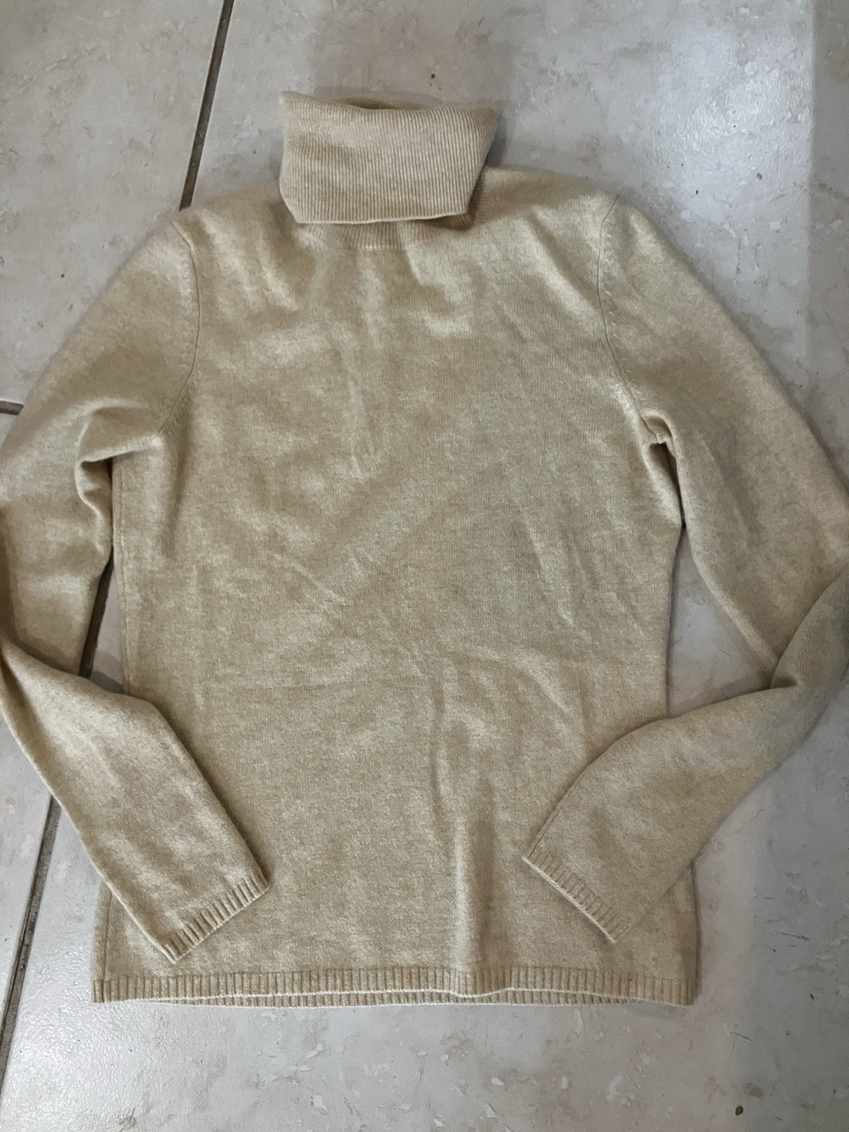 Bloomingdales SUTTON STUDIO Camel Turtleneck Pure… - image 1
