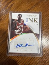 hakeem Olajuwon INK auto Immaculate collection 7/10 2014-15 Panini