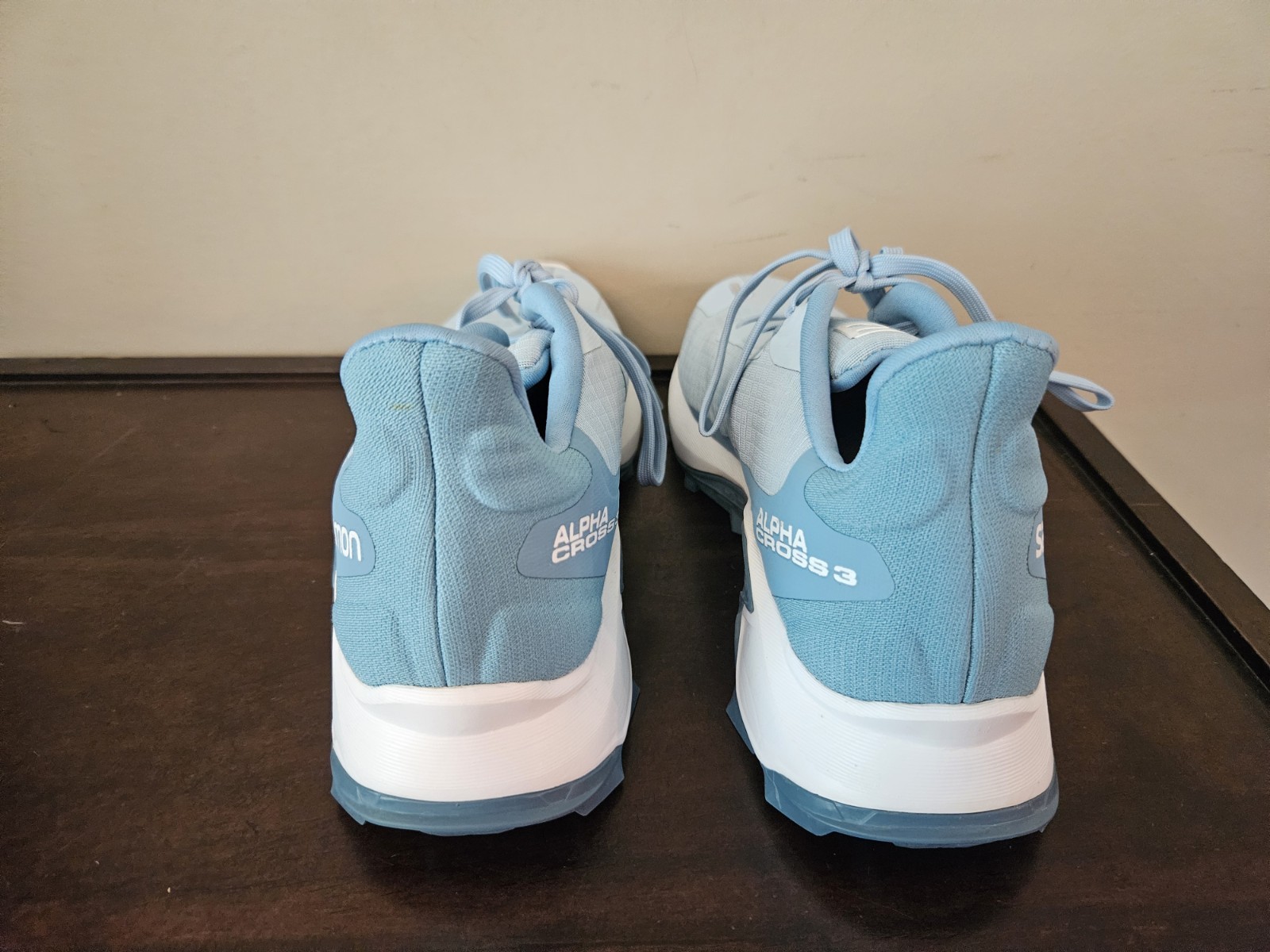 Scarpe donna Salomon Alpha Cross 3 taglia 8 trail running escursionismo contagrip blu cielo