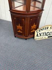 66914 Vintage Inlaid Mahogany Corner Curio Cabinet with Glass Doors — photo 10