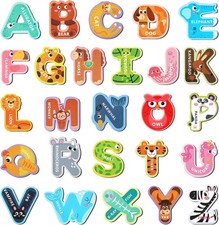 Magnetic Letters, 26 Animal Alphabet Magnets, Fun Preschool Learning Toy, Large