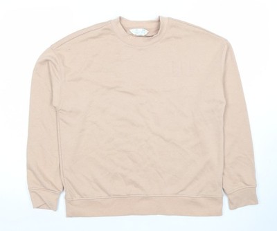 Primark Cares Damen Beige XS Pullover Sweatshirt Rundhals Baumwollmischung