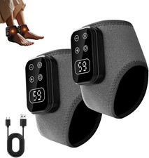 2PC Foot Advanced Renew Triple Method Massager, 3-in-1 Heated Foot Ankle Wrap,