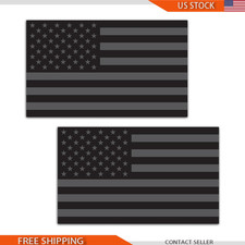 Black Usa Flag Stickers 3x5 2 Pack Tactical Vinyl Decals Truck Car Csize 2 Pack