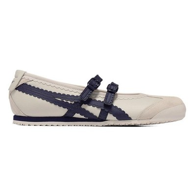 New Onitsuka Tiger MEXICO 66 TGRS 1182A678-200 BIRCH PEACOAT Women Ballet Flats