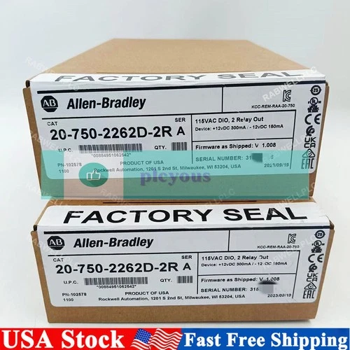 New Sealed A-B 20-750-2262D-2R PowerFlex 750 115V I/O Module