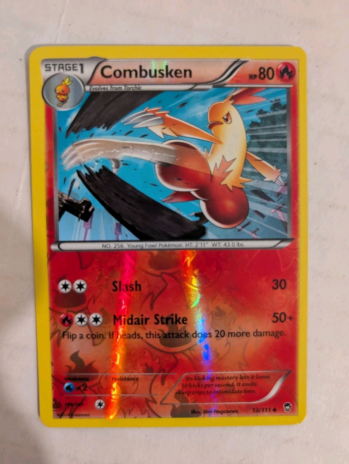COMBUSKEN 13/111 REVERSE HOLO XY FURIOUS FISTS POKEMON TCG LP