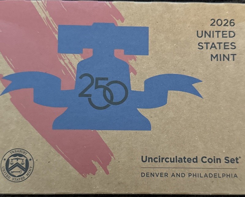 In Hand 2026 P & D Uncirculated Coin Set Sealed With Dual Date Penny U.S. Mint