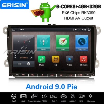 6-Kern Android 9.0 Autoradio Navi Für VW Golf EOS Jetta Touran Passat SEAT 9'' BT