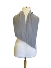 Vintage Valentino Silk Scarf Gray Monogram Logo Print Made in Italy A20