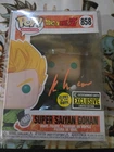 Funko POP! 858 Dragon Ball Z Super Saiyan Gohan Glows Signed Kyle Hebert JSA COA
