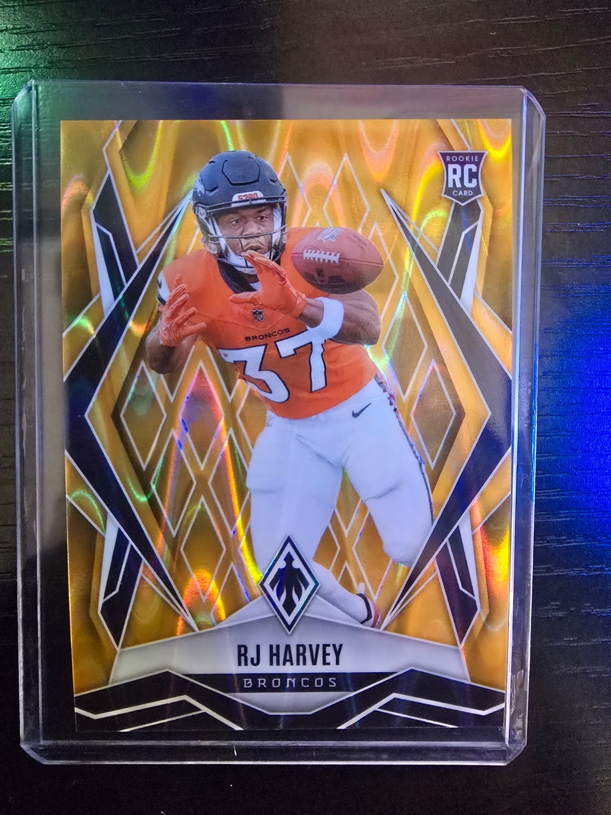 2025 Panini Phoenix - Rookies RJ Harvey #176 Gold /10 (RC)