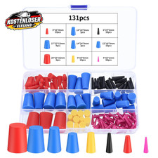 131 tlg Silikon Gummistopfen Set Konisch f&uuml;r Pulverbeschichtung Lochabdeckung