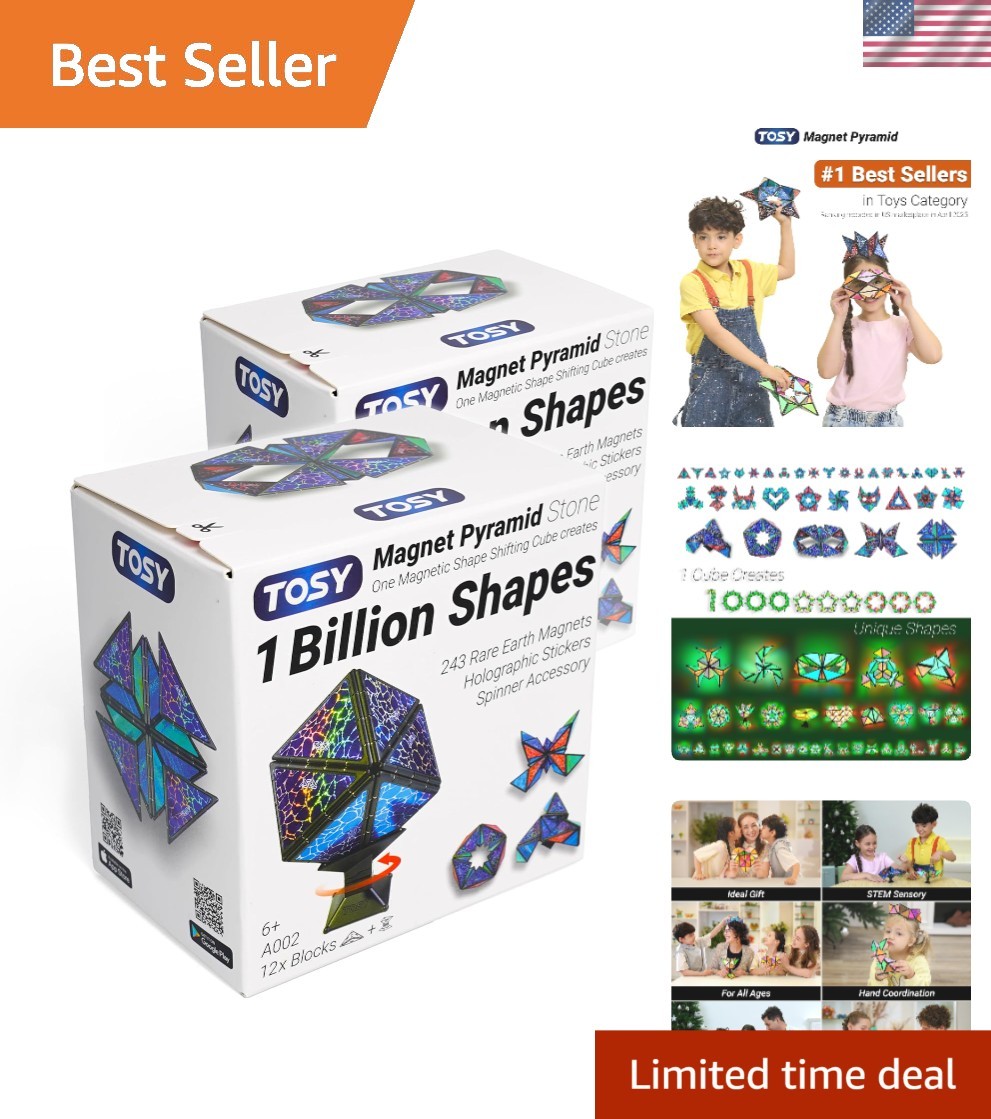 Ultimate Magnet Pyramid STEM Toy - Fun 2-Pack for Creative Learning Adventures
