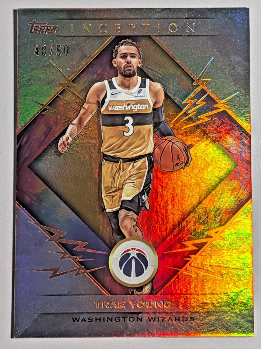 2025-26 Topps Inception Gold Electricity 🔥/50 Trae Young #88 🐰🔥🔥🔥