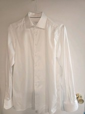 Eton Contemporary White Dress Shirt Size 16 US 41 EU Long Sleeve