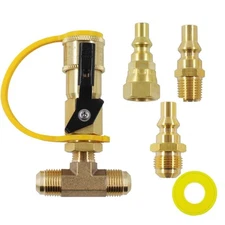 1/4" Tee Splitter Universal Quick Disconnect Connect Fittings Adapter Key for...