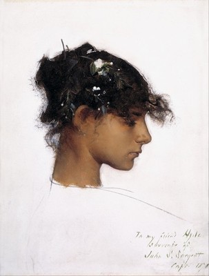 Capri Girl 1878 Vintage John Singer Sargent Portrait Reprint Wall Art