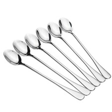 10 Piece Long Handle Iced Tea Spoon, Stainless Steel Coffee Mixing Spoons - L...