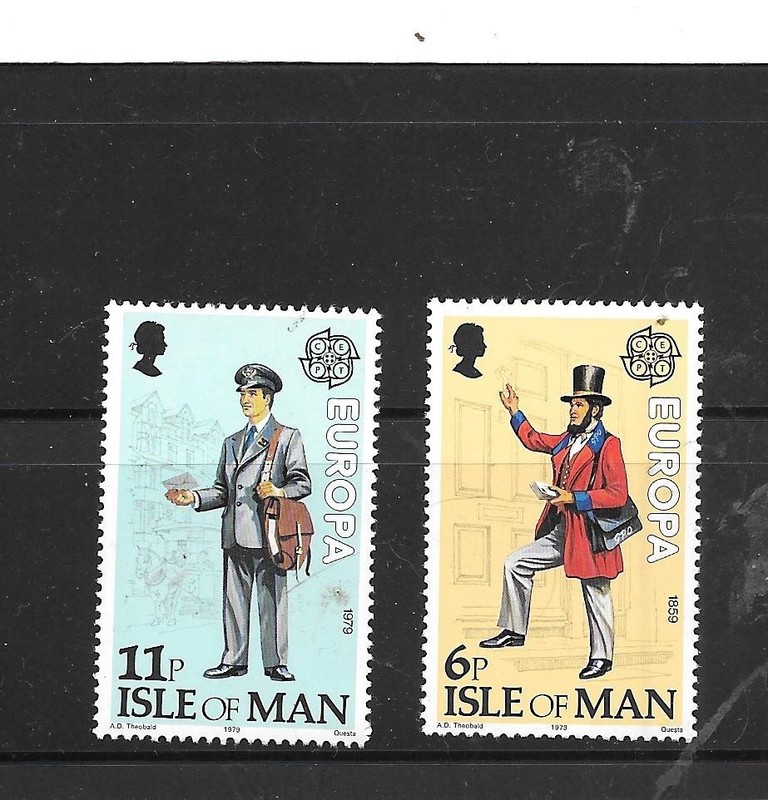 ISLE OF MAN #152-3 1979 EUROPA MAIL MEN MNH  MINT XF OLD COMMEMORATIVE STAMP SET