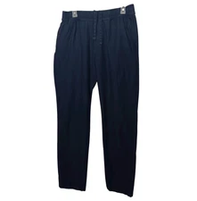 American Giant Pants Mens Medium Navy Blue Brushed Twill Drawstring Pull On USA