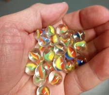 100 1/2 INCH 12MM TRI-COLOR CATS EYE MEGA / VACOR MARBLES