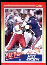 Bruce Matthews 1990 Score #584 Oilers NFL READ FREE SHIPPING AutographDen