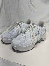 Agloat Women's Retractable Roller Skate Shoes Size 8.5 White Pop Out In Preowned