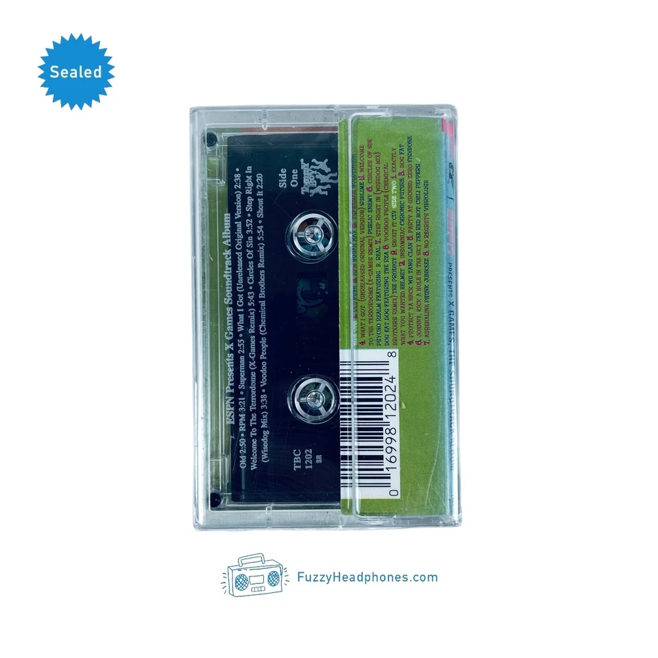 ESPN X Games Cassette Tape 1997 Wu-Tang Sublime Goldfinger Helmet Prodigy SEALED - Image 2 of 4