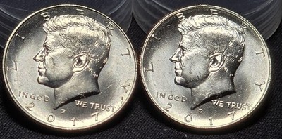 2017 P & D JFK Kennedy Half Dollar 50C Mint Roll Philadelphia Denver ...