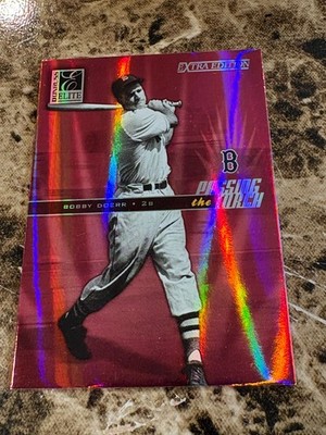 BOBBY DOERR DUSTIN PEDROIA 2004 Donruss Elite Extra Passing The Torch /500