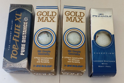 12 New in Box Golf Balls- VTG Golf Balls - Dunlop, Top Elite, Pinnacle