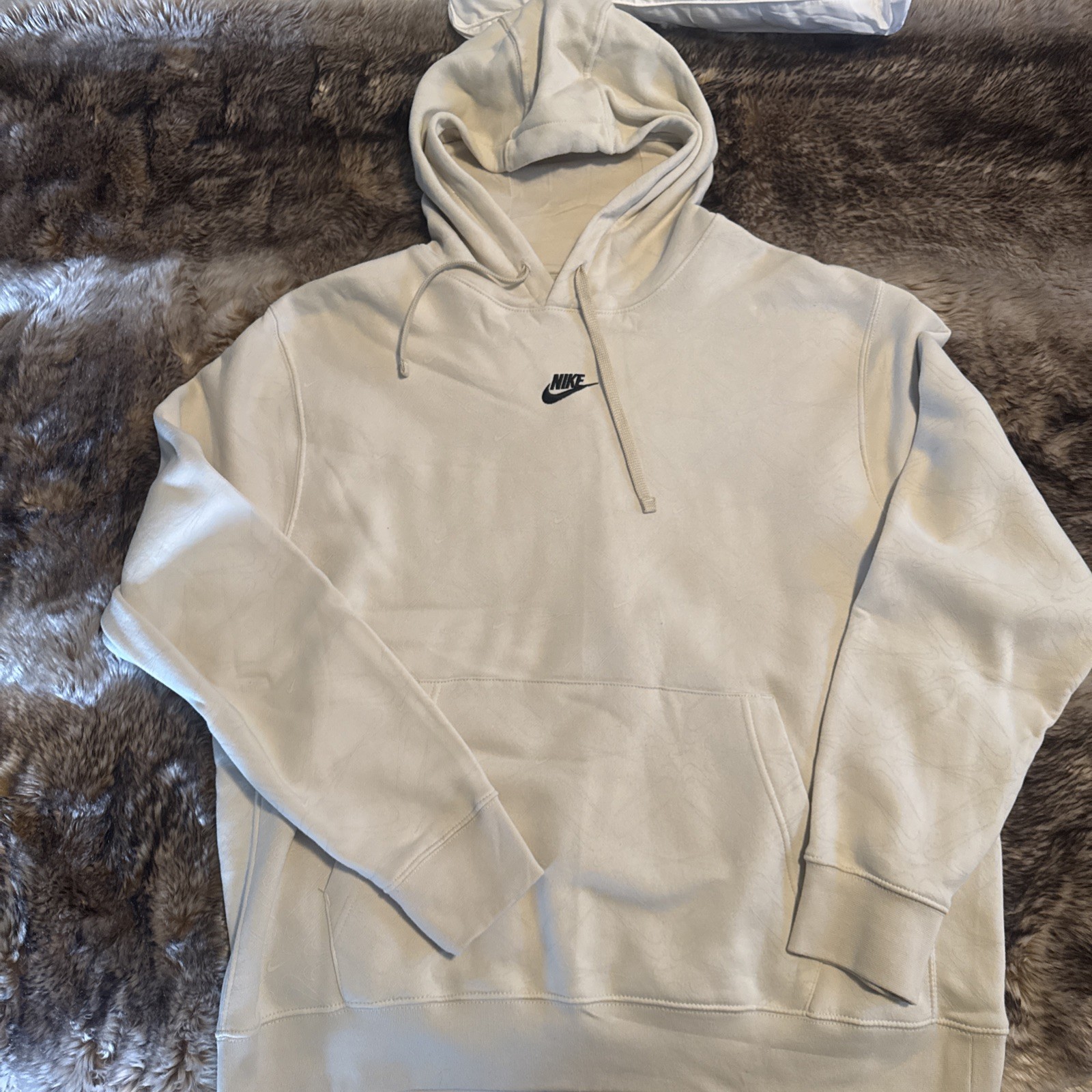 OFF WHITE X NIKE Felpa con cappuccio pullover uomo Nike XL colore bianco sporco modo