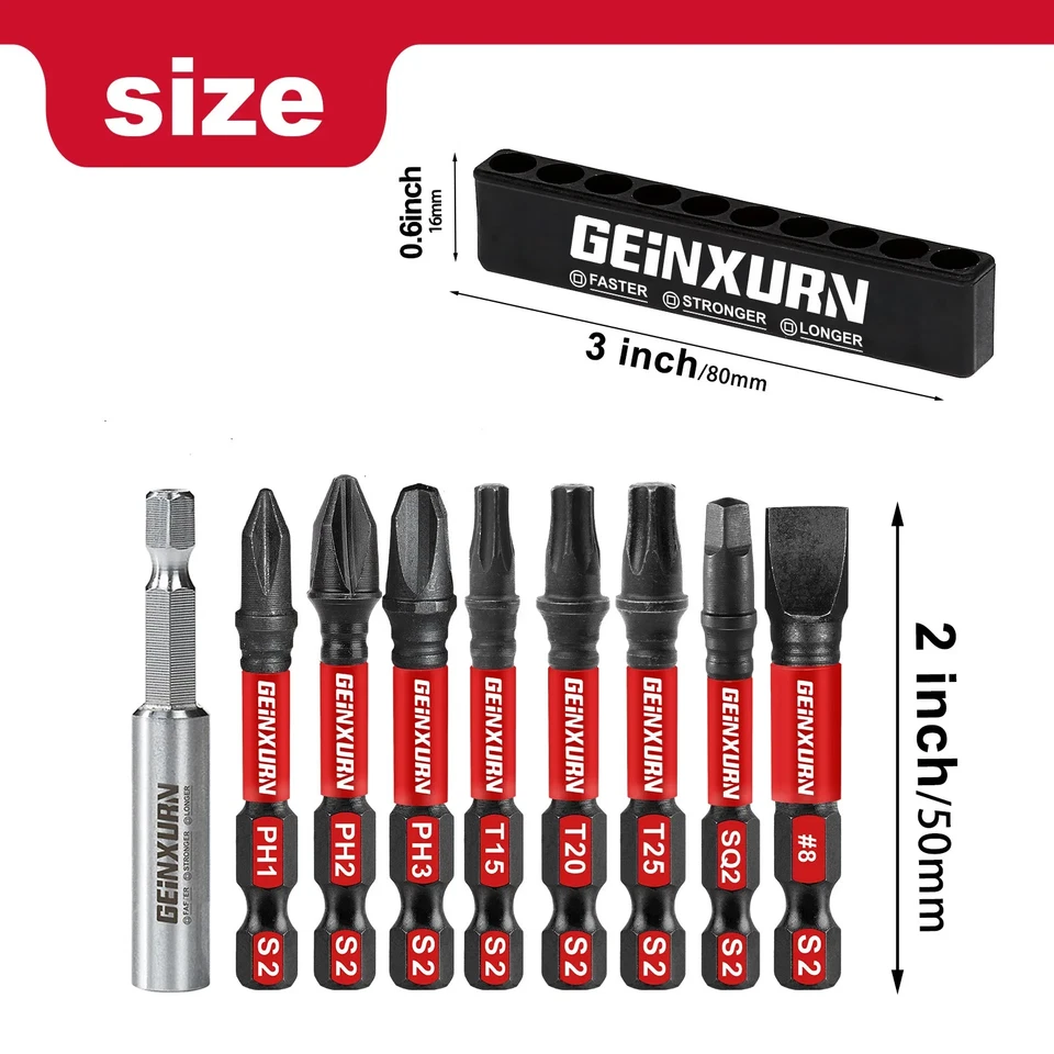 Edelstahl Bithalter 2 Zoll magnetisch – Schnellwechsel Bohrer Verlängerung - Bild 2 von 4