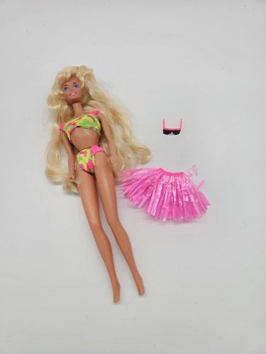 Vintage Hawaiian Fun Barbie Doll Original Outfit With Pink Hula Skirt 1990