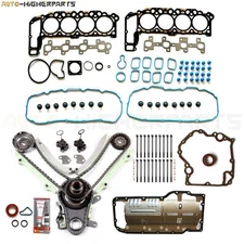 Timing Chain Kit Timing Cover Gasket Head Bolts For 2002 Dodge Ram 1500 4.7L