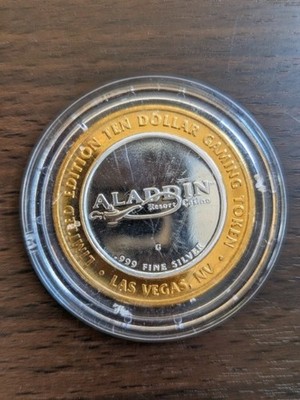 Aladdin Resort Casino $10 Token .999 Silver Limited Edition Las