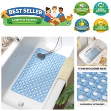 Bathtub Mat Non Slip, 28 x 15 Inch TPE Bath Mat for Tub, Efficient Drainage B...
