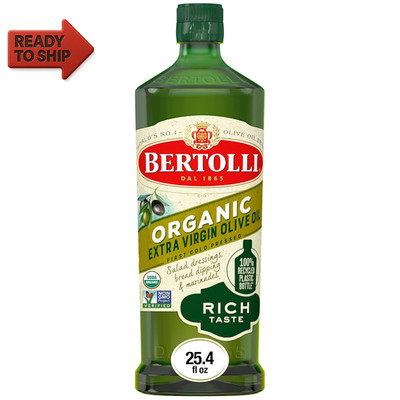 Bertolli Organic Extra Virgin Olive Oil, Rich Taste, First Cold Pressed, Contain