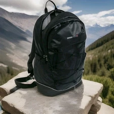 Swiss Tech Unisex Bungee 20 Liter Backpack Black, Ripstop Laptop 14 Pockets! NEW