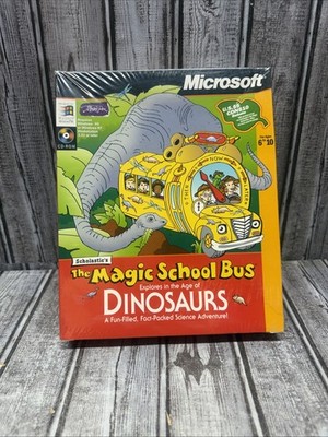 New! MICROSOFT Scholastic's The Magic School Bus Explores Age of Dinosaurs