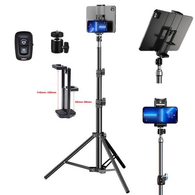 66.9'' Tablet Floor Stand Tripod Holder Bracket Adjustable Phone For 7'' -11'' ipad