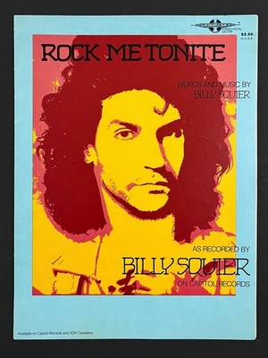 1984 Rock Me Tonite Billy Squier Piano Vocal Guitar Licks Vintage Sheet Music