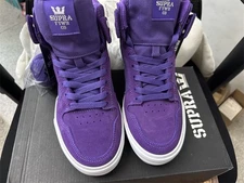 Supra Men's Vaider Skate Purple shoe High Top 2023 HOT