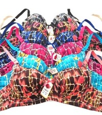 PACK OF 6 pcs BRAS, UNDERWIRE LACE Push Up Bra CUP SIZE 34-44 B C D NEW 99913